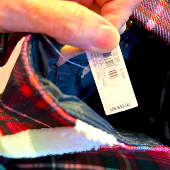 🟢 NWT Victoria’s Secret Tote Overnight Plaid Fur Trimmed Bag - Picture 4 of 7